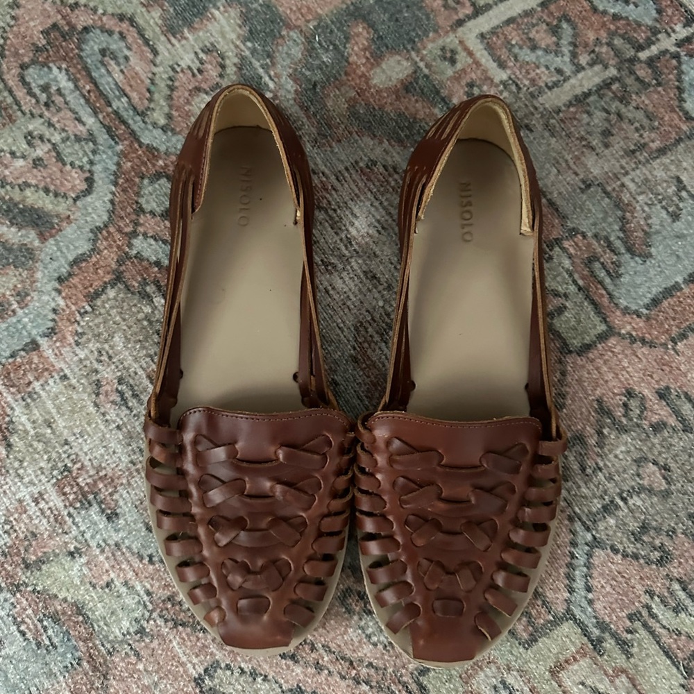 Nisolo Brown Huarache Sandals - Picture 2 of 4